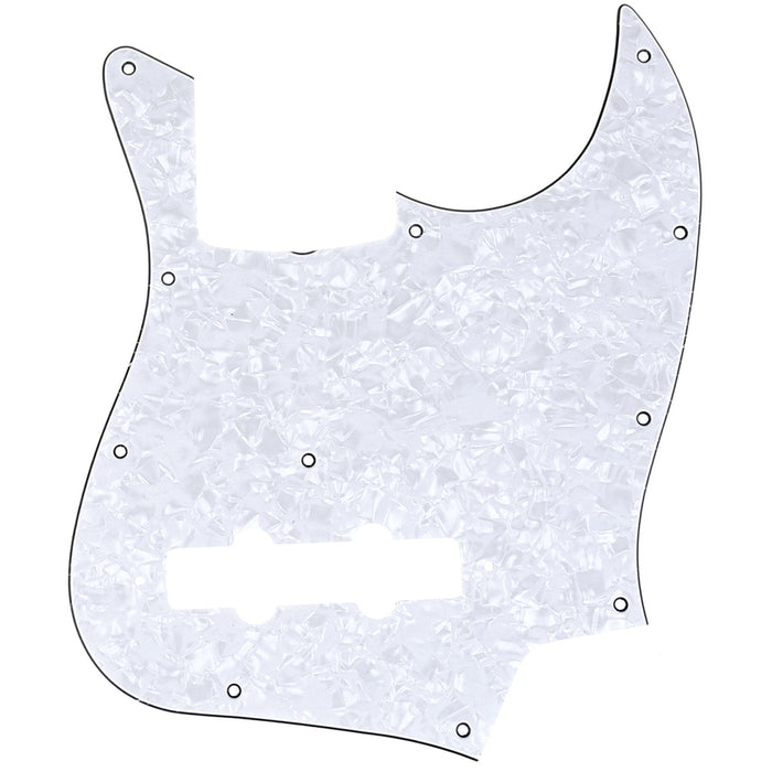 musiclily pro 11 hole j bass pickguard for mij fender japan 4 string jazz bass 3ply 4ply mx1404p, white pearl