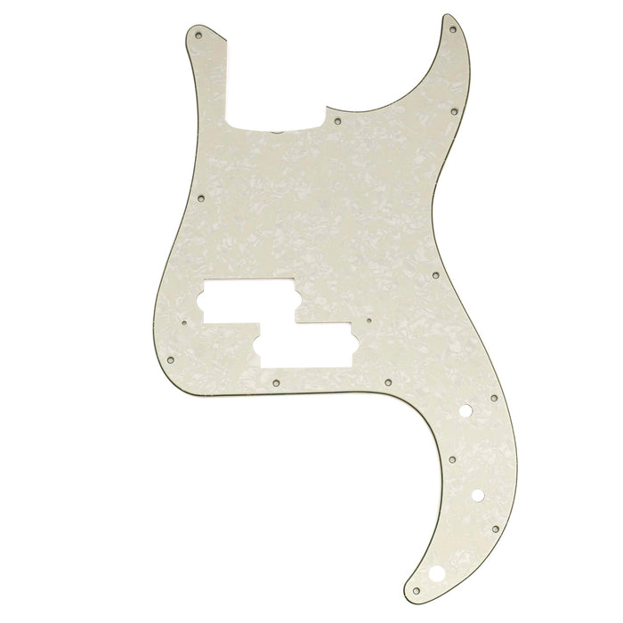 Musiclily Pro 13-Hole P Bass Pickguard for MIJ Fender Japan 4-String Precision Bass, 4Ply Aged White Pearl