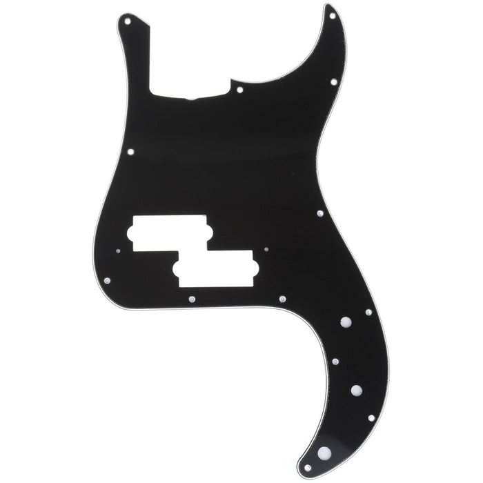 musiclily pro 13 hole p bass pickguard for mij fender japan 4 string precision bass 3ply 4ply mx1407p, black