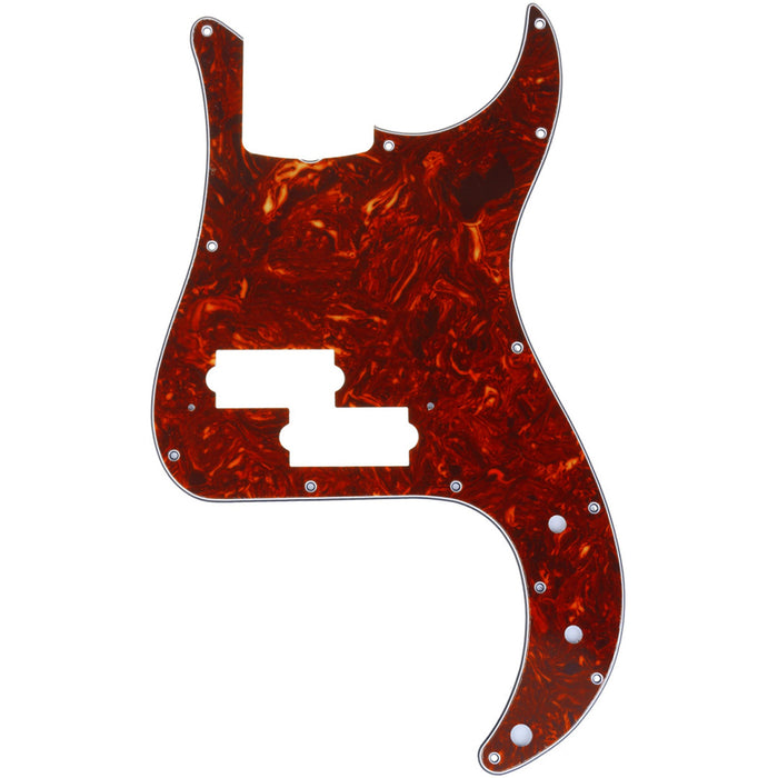 musiclily pro 13 hole p bass pickguard for mij fender japan 4 string precision bass 3ply 4ply mx1407p, vintage tortoise