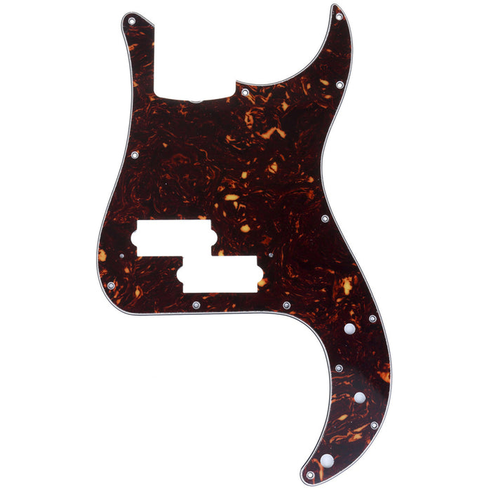 musiclily pro 13 hole p bass pickguard for mij fender japan 4 string precision bass 3ply 4ply mx1407p, tortoise shell
