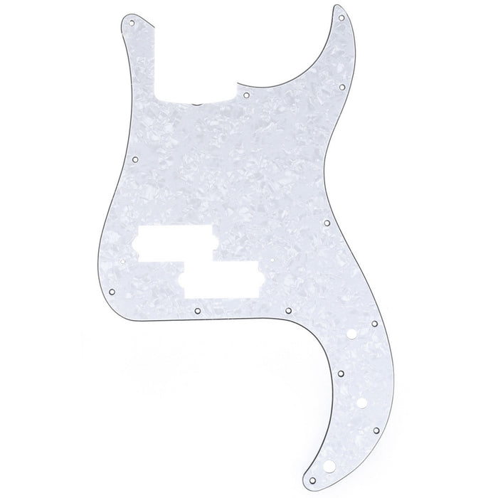musiclily pro 13 hole p bass pickguard for mij fender japan 4 string precision bass 3ply 4ply mx1407p, white pearl