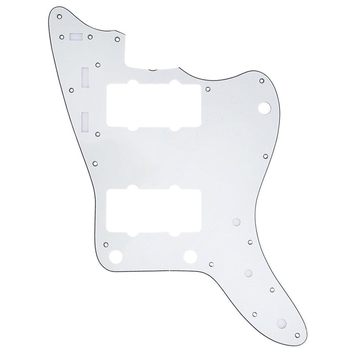 musiclily pro 13 hole guitar pickguard for mij fender japan jazzmaster 3ply 4ply mx1408p, aged white