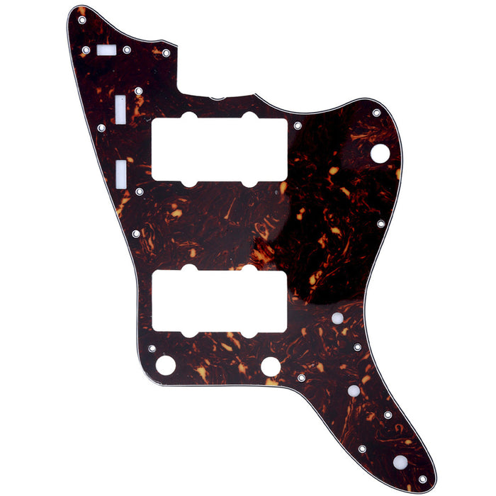 musiclily pro 13 hole guitar pickguard for mij fender japan jazzmaster 3ply 4ply mx1408p, tortoise shell