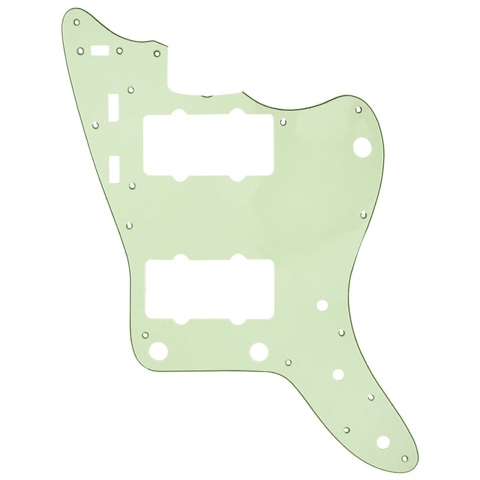 musiclily pro 13 hole guitar pickguard for mij fender japan jazzmaster 3ply 4ply mx1408p, mint green