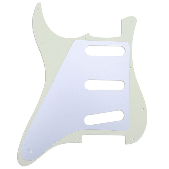 Musiclily Pro 11穴 62タイプ SSS STピックガード 日本製MIJ Fender Stratストラトエレキギター用 3プライ エイジドホワイト