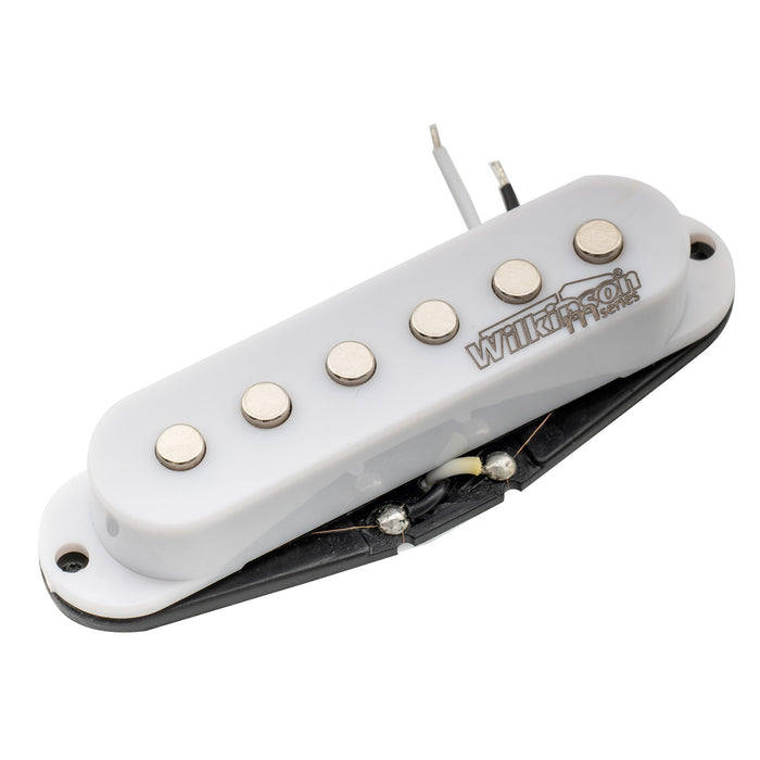 wilkinson m series high output ceramic st single coil neck pickup for strat style electric guitar mx1507bk, white