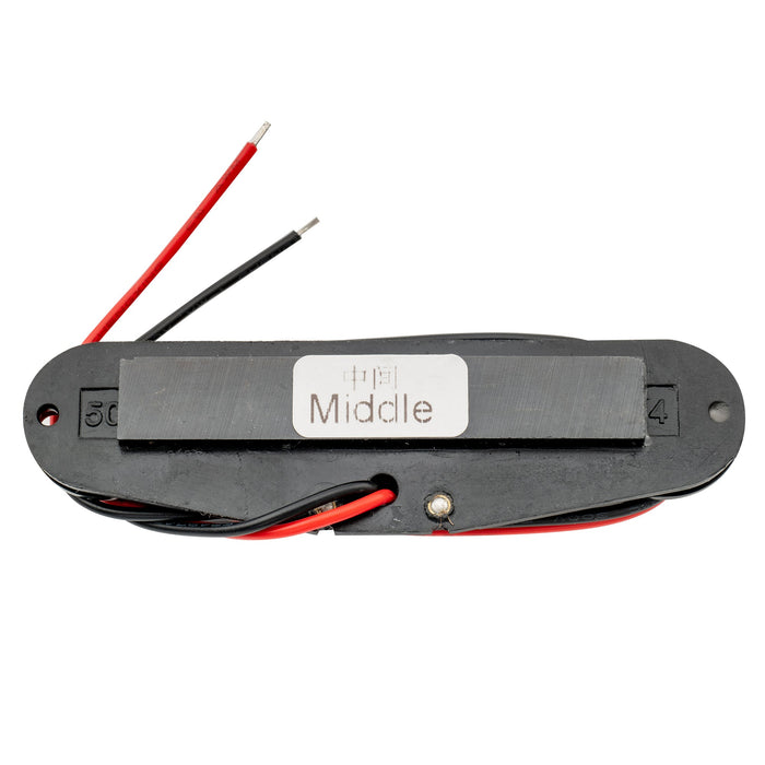 detail of wilkinson m series high output ceramic st single coil middle pickup for strat style electric guitar mx1508bk