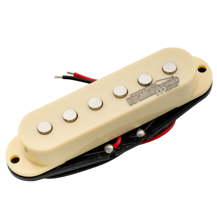 wilkinson m series high output ceramic st single coil middle pickup for strat style electric guitar mx1508bk, mint ivory color