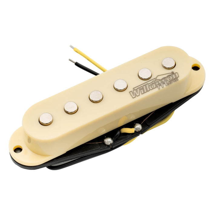 wilkinson m series high output ceramic st single coil bridge pickup for strat style electric guitar mx1509bk, mint ivory color