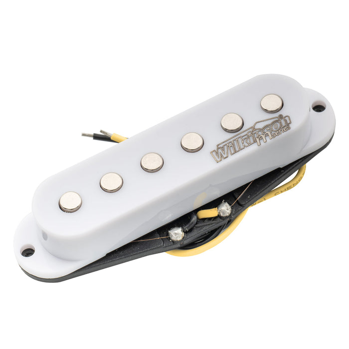 wilkinson m series high output ceramic st single coil bridge pickup for strat style electric guitar mx1509bk, white