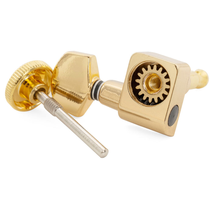 Clavija de afinación de cabeza de máquina bloqueable sellada completamente de 16:1 para bajo, con botón hexagonal, estilo Fender Strat Tele para guitarra eléctrica Musiclily Pro R15T