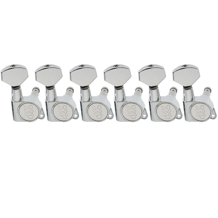 wilkinson 6 in line e z lok guitar tuners machine heads tuning keys set for fender strat tele style electric guitar mx1513 6p, chrome