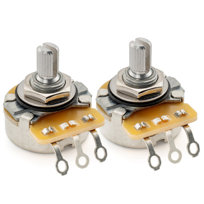 cts 450 a250k pots short split shaft 1 4 inch 10 audio taper potentiometers for electric guitar bass mx1515 10, 2 pcs