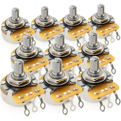 cts 450 b250k pots short split shaft 1 4 inch 10 linear taper potentiometers for electric guitar bass mx1516 10