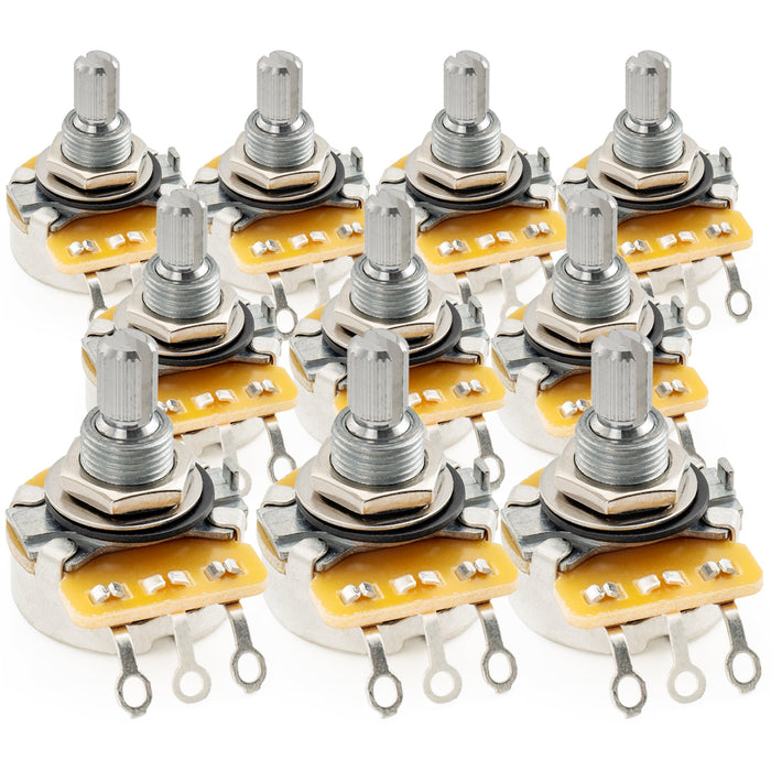 cts 450 a500k pot standard split shaft 3 8 inch 10 audio taper potentiometer for electric guitar bass mx1517, 10 pcs
