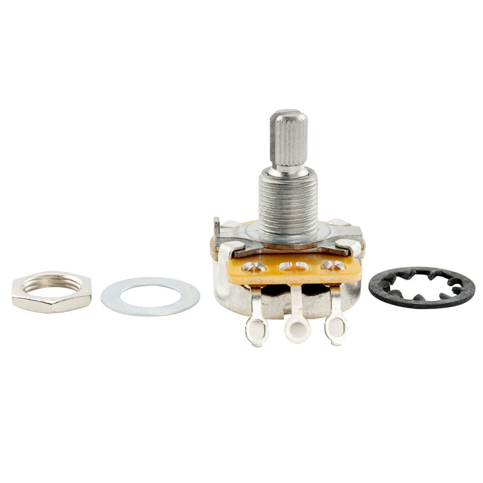 detail of cts 450 a500k pot standard split shaft 3 8 inch 10 audio taper potentiometer for electric guitar bass mx1517