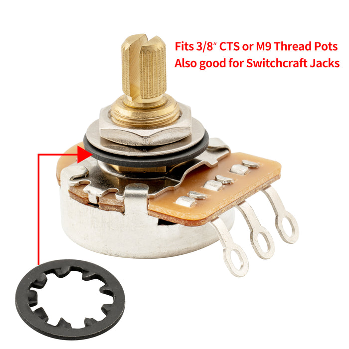 Application of musiclily pro 3 8 inch and m9 mounting star lock washers for usa thread cts pots and switchcraft jack sockets mx1937 10p