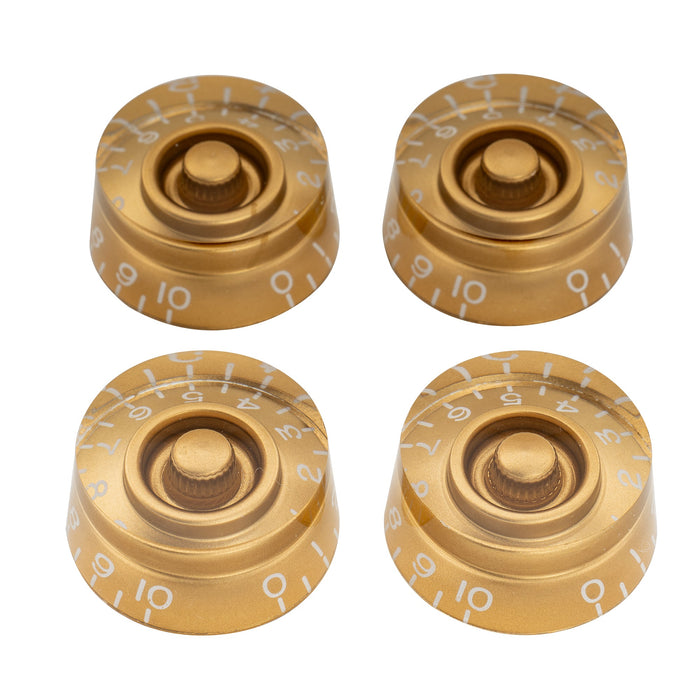 musiclily pro inch size fine 24 spline guitar knobs tone volume speed control knobs for usa lp sg style electric guitar mx1561 4p, gold