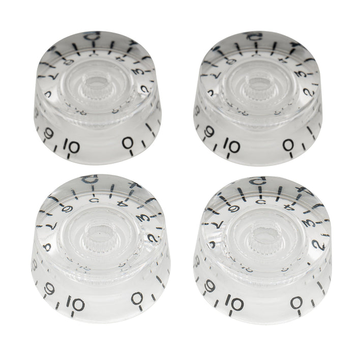 musiclily pro inch size fine 24 spline guitar knobs tone volume speed control knobs for usa lp sg style electric guitar mx1561 4p, transparent