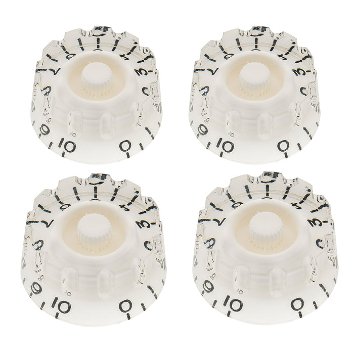 musiclily pro inch size fine 24 spline knurled guitar knobs tone volume speed control knobs for usa lp sg style electric guitar mx1562 4p, white