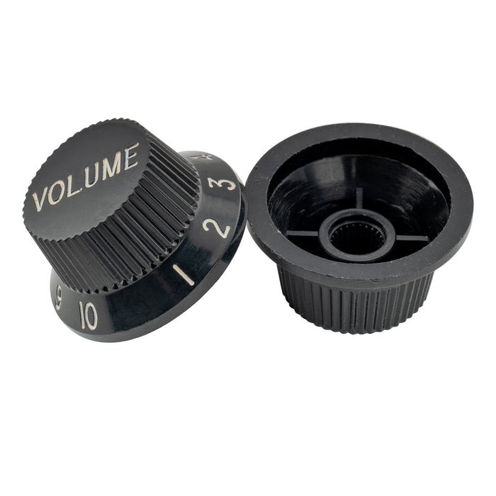 Musiclily Pro Tamanho de Polegada Fina 24 Escolios Botões de Controle de Tom e Volume para Guitarra Elétrica de Estilo Strat Feita nos EUA, Conjunto de 2T1V