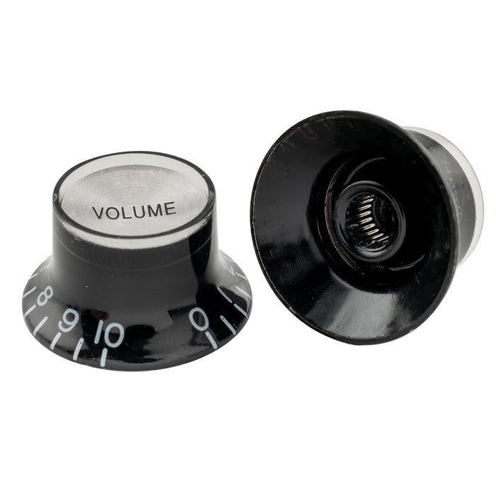 Perillas Musiclily Pro de 24 estrías con forma de campana y tono, tamaño en pulgadas, para guitarra eléctrica estilo USA LP SG (juego de 2T2V)