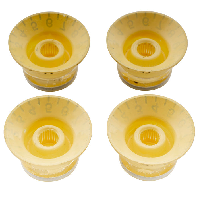 Perillas Musiclily Pro de 24 estrías con forma de campana y tono, tamaño en pulgadas, para guitarra eléctrica estilo USA LP SG (juego de 2T2V)