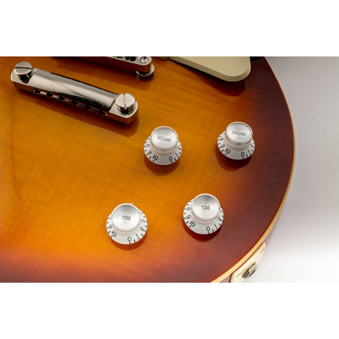 Perillas Musiclily Pro de 24 estrías con forma de campana y tono, tamaño en pulgadas, para guitarra eléctrica estilo USA LP SG (juego de 2T2V)