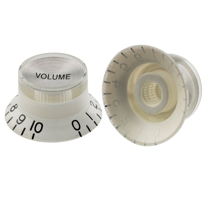 Perillas Musiclily Pro de 24 estrías con forma de campana y tono, tamaño en pulgadas, para guitarra eléctrica estilo USA LP SG (juego de 2T2V)