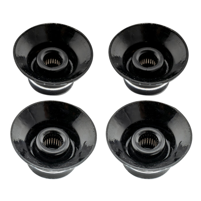 Perillas Musiclily Pro para zurdos, tamaño en pulgadas, finas, de 24 estrías, con forma de campana y control de volumen para guitarra eléctrica estilo USA LP SG (juego de 4)