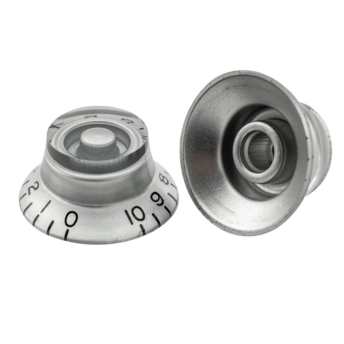 detail of musiclily pro left handed inch size fine 24 spline top hat bell knobs tone volume control knobs for usa lp sg style electric guitar mx1571 4p