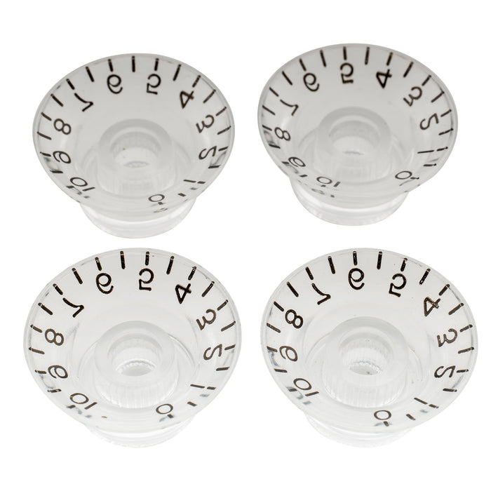 Perillas Musiclily Pro para zurdos, tamaño en pulgadas, finas, de 24 estrías, con forma de campana y control de volumen para guitarra eléctrica estilo USA LP SG (juego de 4)