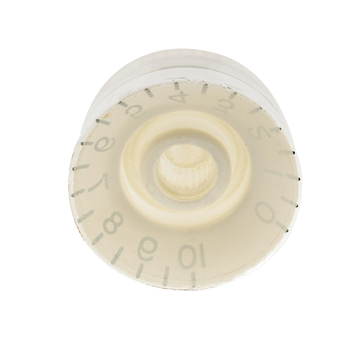 Musiclily Pro Linkshändige Zoll-Größe Fein 24-Zahnkranz Gitarrenknöpfe Ton, Lautstärke, Geschwindigkeitsreglerknöpfe für amerikanische LP- und SG-Style Elektrogitarren, Set von 4