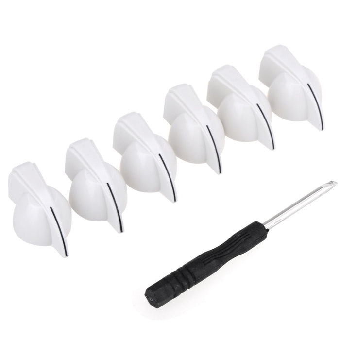 musiclily pro 1 4 inch universal fitting solid knobs guitar amplifier effect pedal chicken head pointer knobs with set screw mx1573 6p
