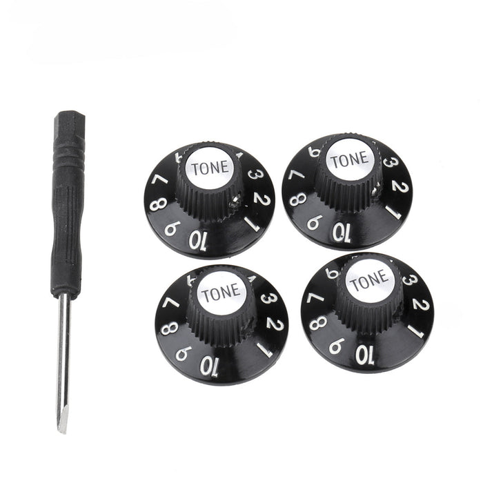 Musiclily Pro Imperial Inch Size Guitar Amplifier Effect Pedal Volume Witch Hat Skirted Knobs, Set of 4