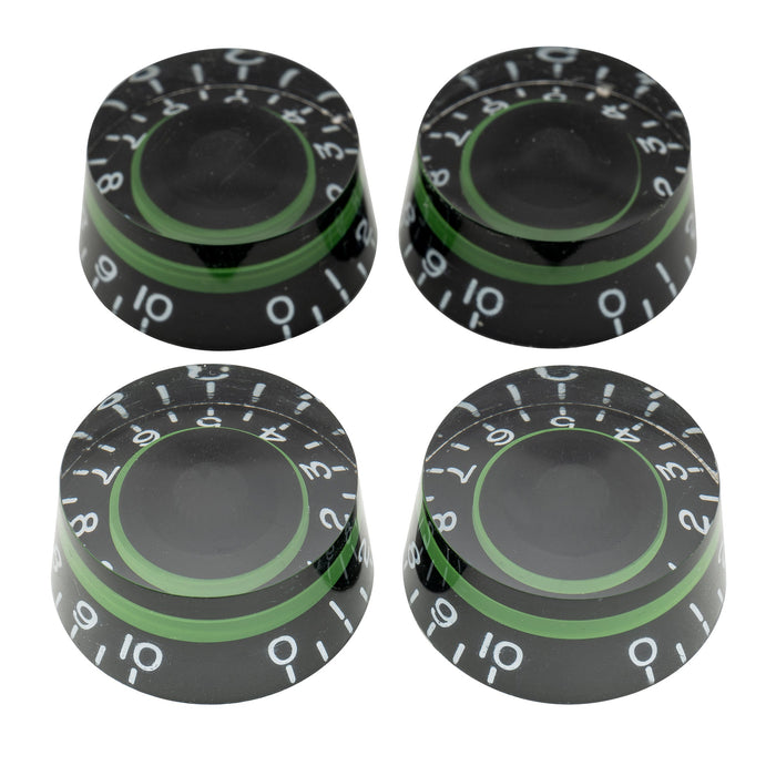 Musiclily Pro Juego de 4 Perillas para Guitarra de 24 Estrías Finas Tamaño en Pulgadas, Control de Volumen y Tono tipo Speed para Guitarra Eléctrica estilo LP SG USA