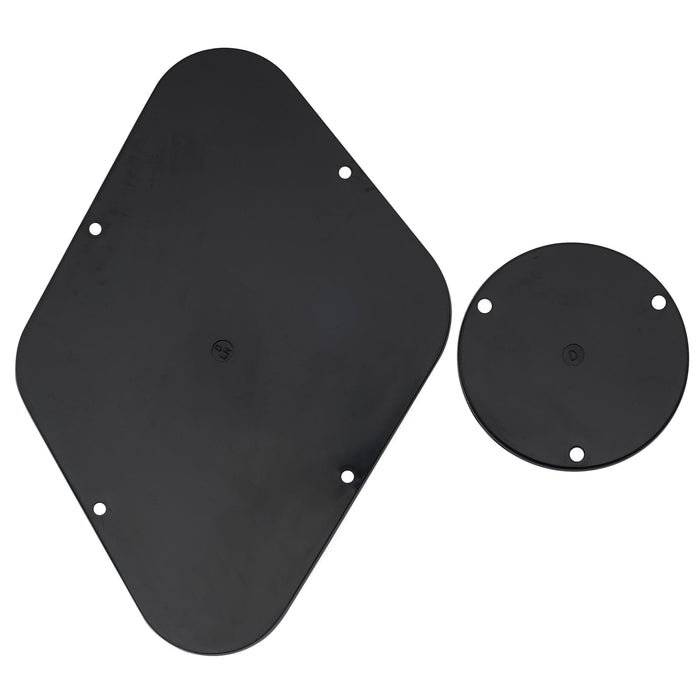 Part of musiclily pro left handed lp backplate and switch plate control cavity cover for china made epiphone lp standard 1ply mx1579mx1581p