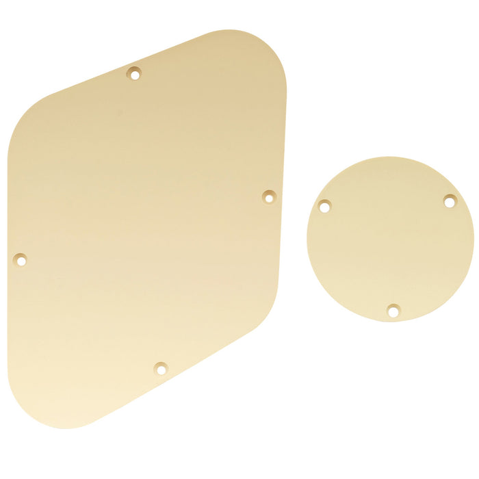 musiclily pro left handed lp backplate and switch plate control cavity cover for china made epiphone lp standard 1ply mx1579mx1581p cream