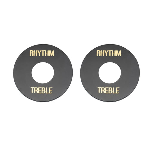 musiclily pro self adhesive guitar toggle switch plate lp washer rhythm treble ring with words mx1584 2p