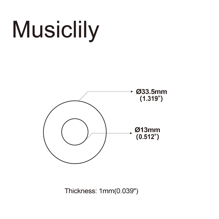 Dimensions of musiclily pro guitar toggle switch plate lp washer rhythm treble ring no word mx1585 2p