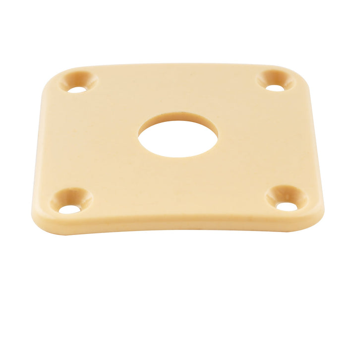 detail of musiclily pro plastic curved jack plate square jackplates compatible with usa lp epiphone lp style guitar mx1586 2p
