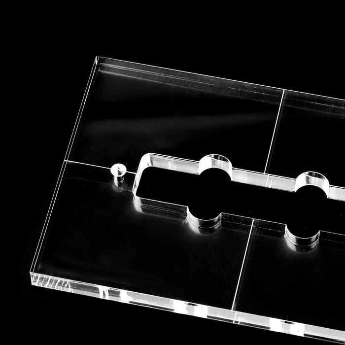 musiclily pro cnc accurate acrylic pickup routing templates set for standard jazz bass neck and bridge pickup mx1600mx1601 detailed image