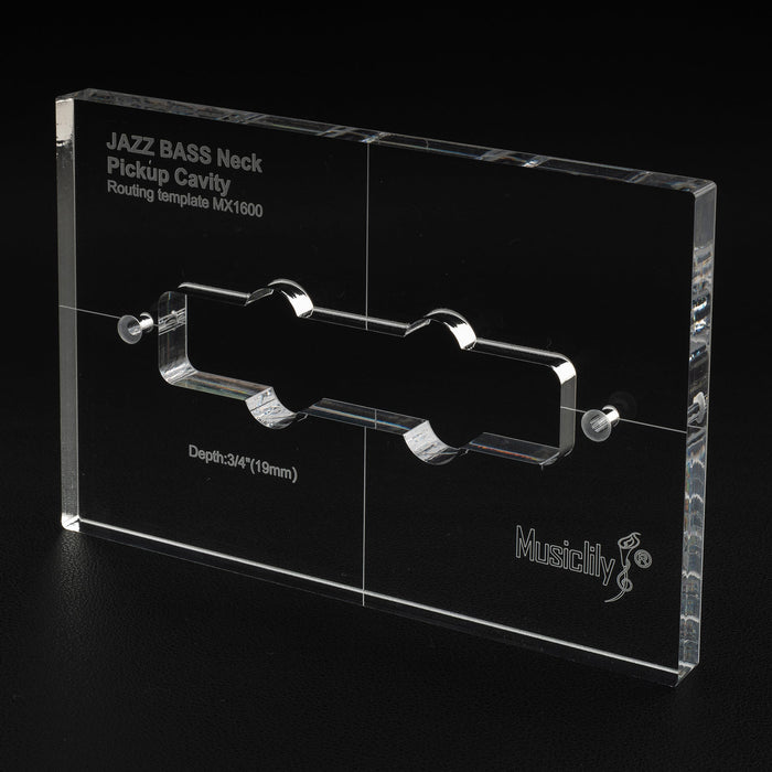 musiclily pro cnc accurate acrylic pickup routing template for standard jazz bass neck pickup mx1600