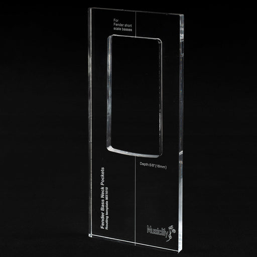 musiclily pro cnc accurate acrylic bass neck routing templates for short scale bass musicmaster mustang mx1610