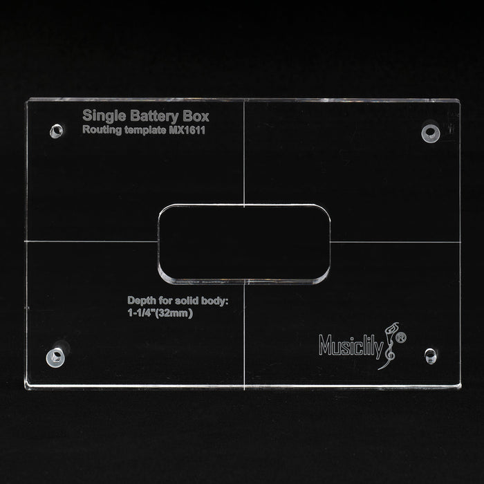 Part of musiclily pro cnc accurate acrylic single battery box routing templates mx1611