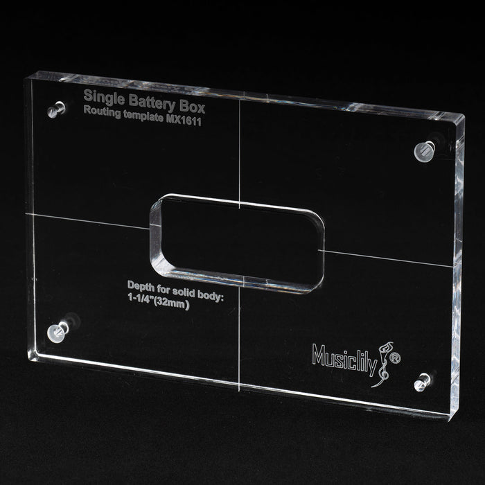 musiclily pro cnc accurate acrylic single battery box routing templates mx1611
