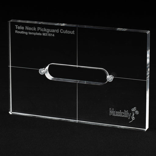 musiclily pro cnc accurate acrylic neck pickup routing templates for standard tele guitar pickguard mx1614