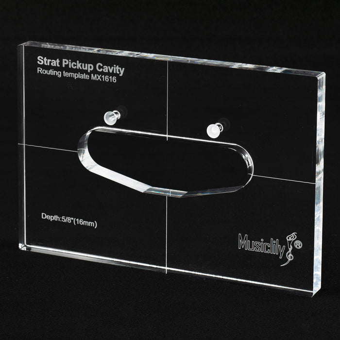 musiclily pro cnc accurate acrylic single coil pickup routing template for standard strat guitar body mx1616