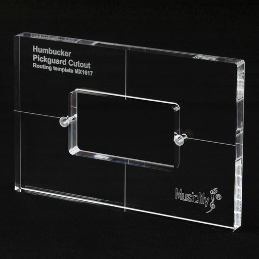 musiclily pro cnc accurate acrylic open style humbucker pickup routing template for electric guitar pickguard mx1617